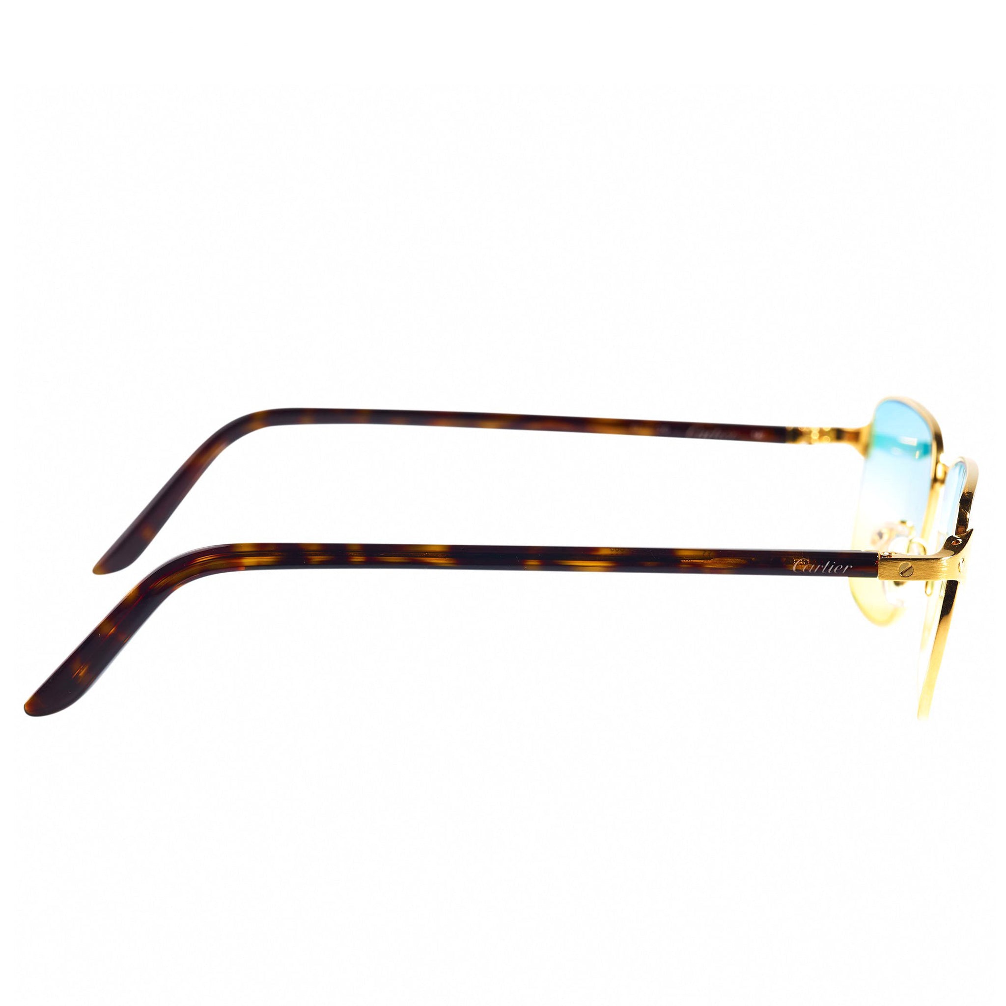 Image of Cartier Eyewear Custom CT0216OA Santos De Cartier Rimless Sunglasses